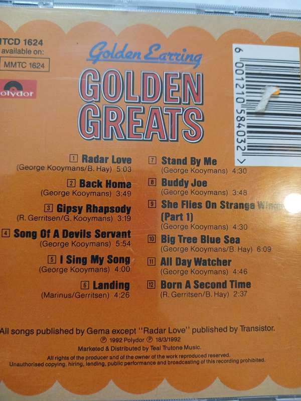 Golden Earring, Golden Greats CD