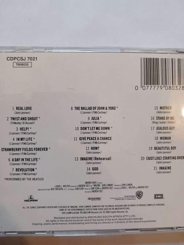 John Lennon, Imagine, Music from the Motion Picture CD