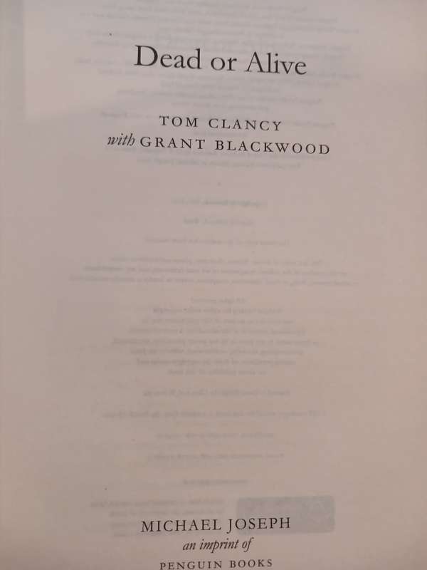 Dead or Alive by Tom Clancy, Hardcover 2010