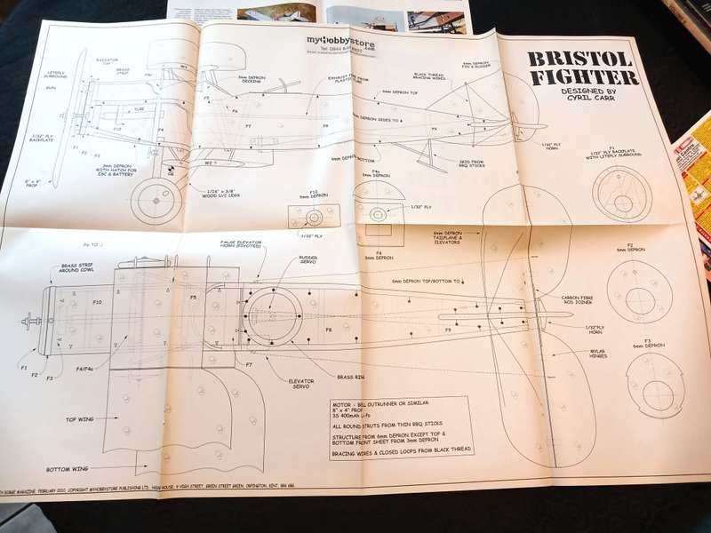 Bristol Fighter designed by Cyril Carr: Plan/Blueprint