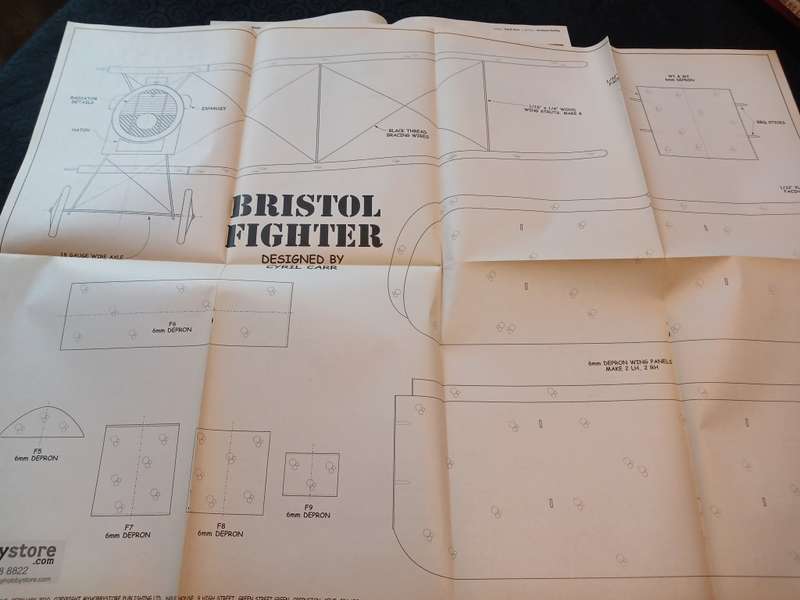 Bristol Fighter designed by Cyril Carr: Plan/Blueprint
