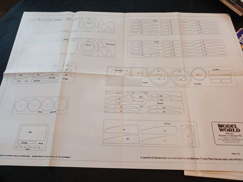 MW3401 Sopwith 1 1/2 Strutter IPS designed by Peter Rake: Plan/Blueprint
