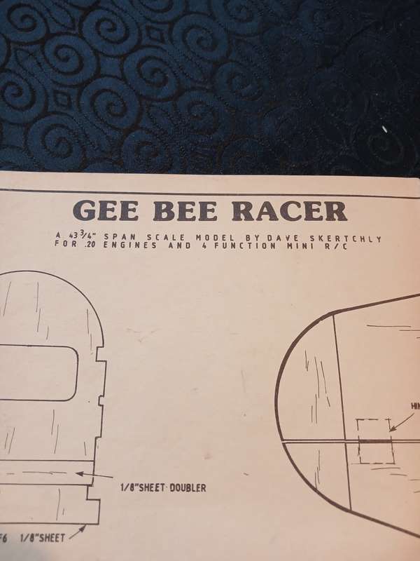 Gee Bee Racer: Plan/Blueprint
