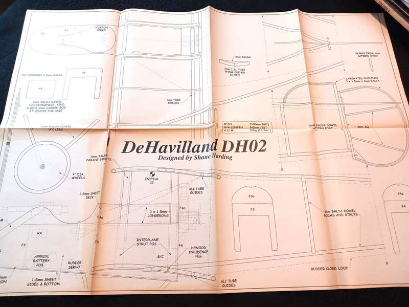 DeHavilland DH02 designed by Shane Harding: Plan/Blueprint