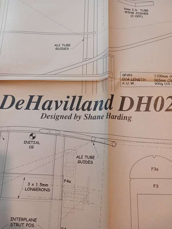 DeHavilland DH02 designed by Shane Harding: Plan/Blueprint