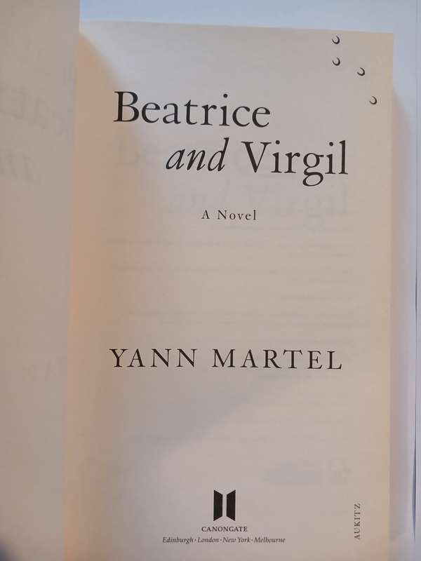 Beatrice and Virgil by Yann Martel