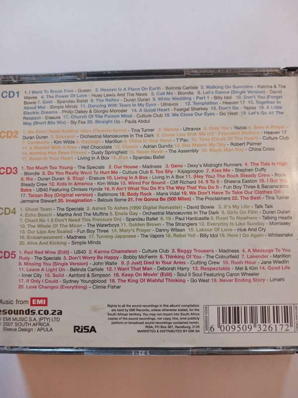 100 80`s Hits, 5 x CD