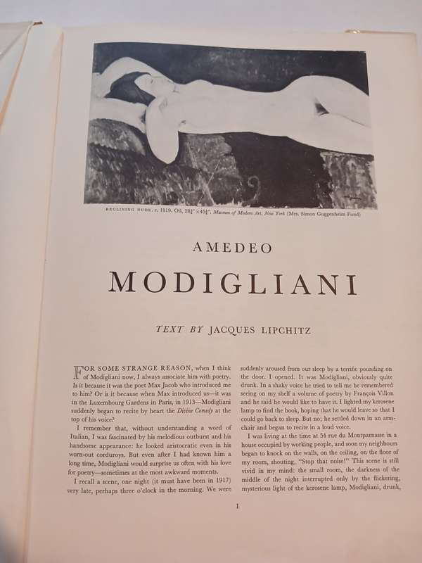 Modigliani, An Express Art Book, 16 Beautiful Full Colour Prints, 1958
