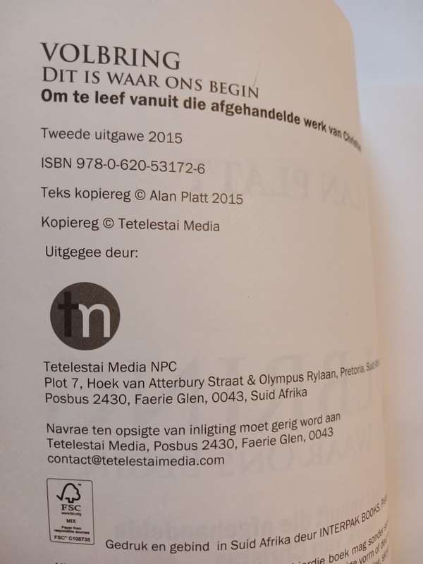 Volbring, Dit is waar ons Begin by Alan Platt