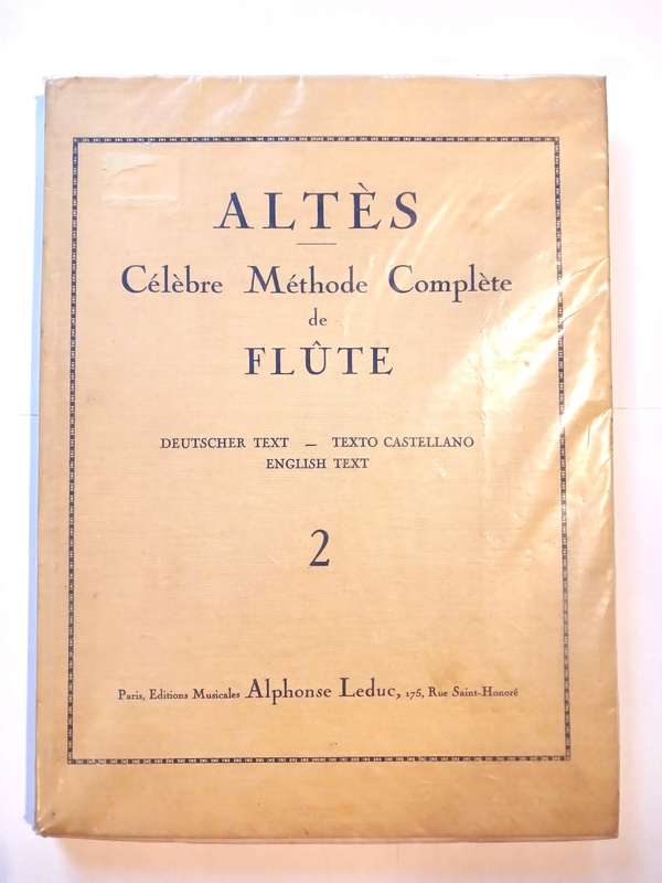 Altes, Joseph-Henri Altes, Celebre Methode Complete de Flute Vol. 2, Hardcover