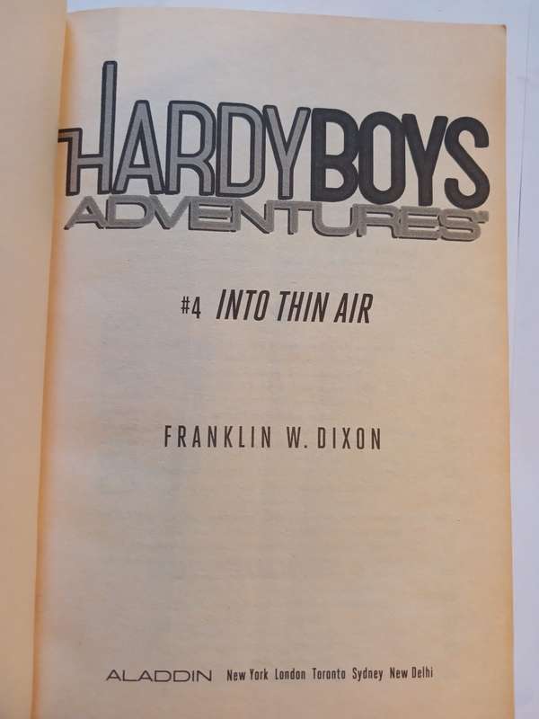 Hardy Boys Adventures, Into Thin Air by Franklin W. Dixon