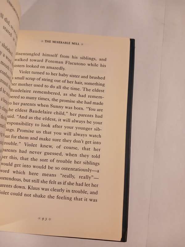 A Series of Unfortunate Events, Book the Fourth, The Miserable Mill by Lemony Snicket