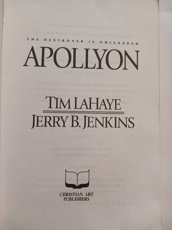 Apollyon, The Destroyer is Unleashed by Tim Lahaye and Jerry B. Jenkins
