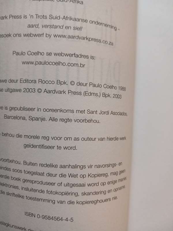 Die Alchemis deur Paulo Coelho vertaal deur Bennie Naude