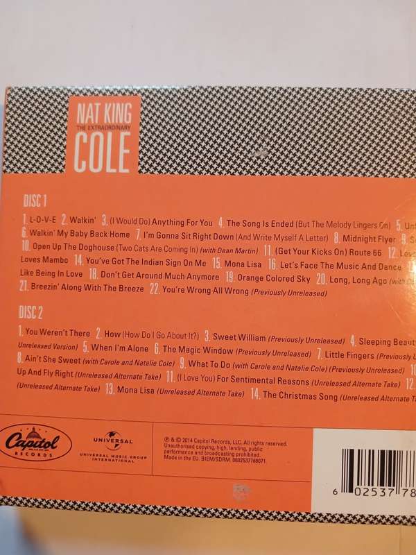 Nat King Cole, The Extraordinary, 2 x CD