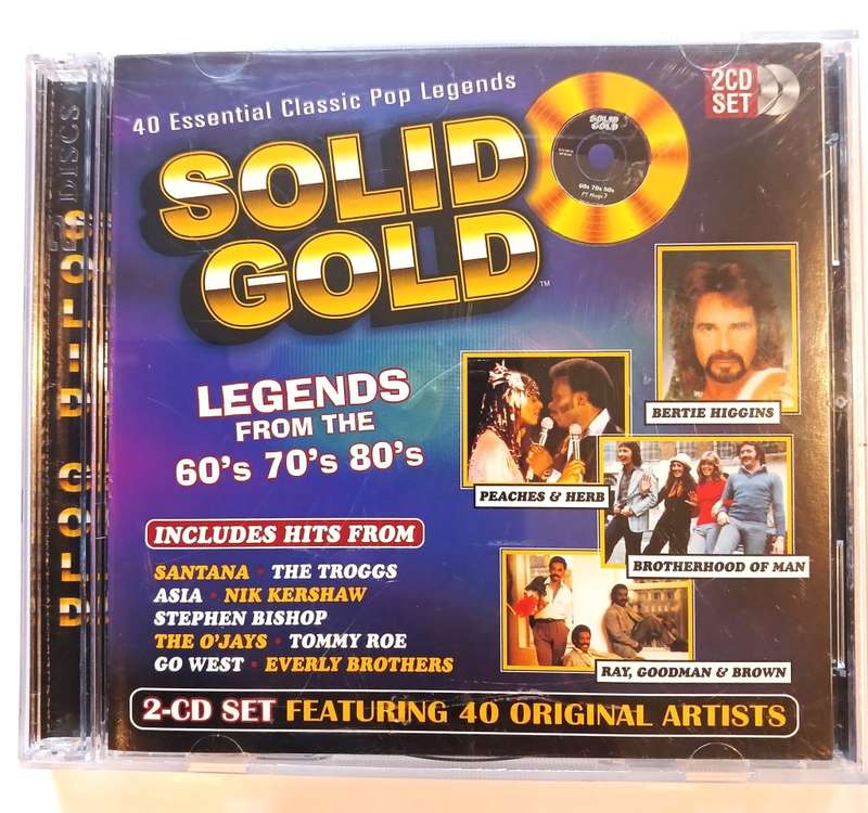 Solid Gold, Legends from the 60`s, 70`s, 80`s, 2 x CD