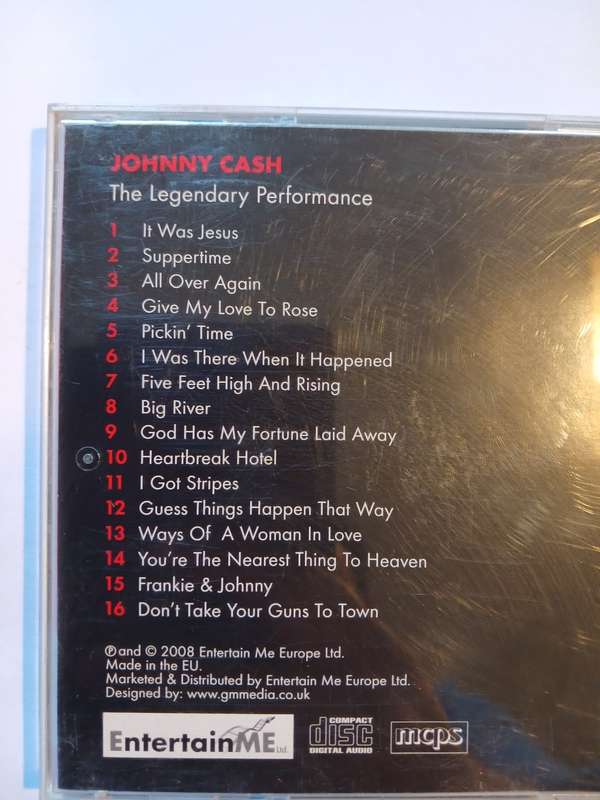 Johnny Cash, The Legendary Performance, Digitally Remastered CD