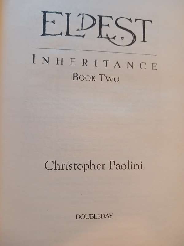 Eldest, Inheritance Book Two by Christopher Paolini, Hardcover