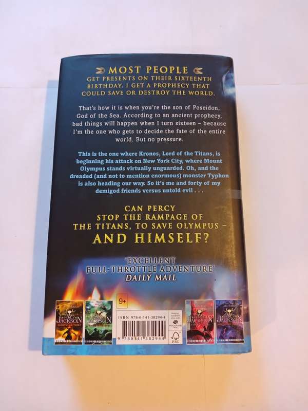 Percy Jackson and the Last Olympian by Rick Riordan, Hardcover