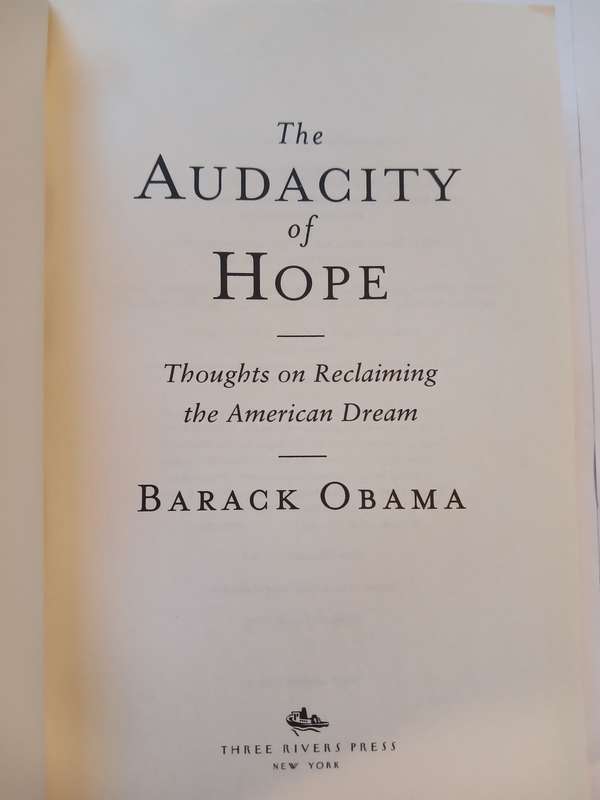The Audacity of Hope by Barack Obama