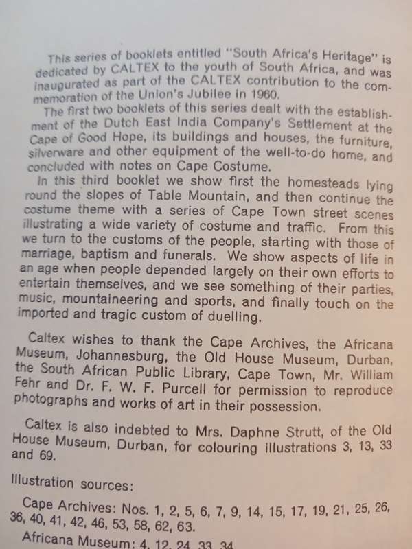 South Africa`s Heritage, Part Three: Their Customs, Amusements and Sport