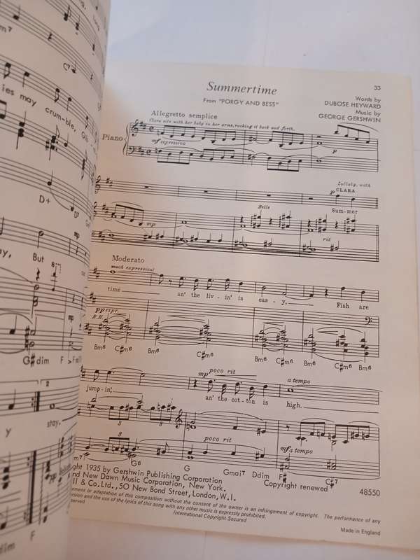 George Gershwin Song Book, Sheet Music