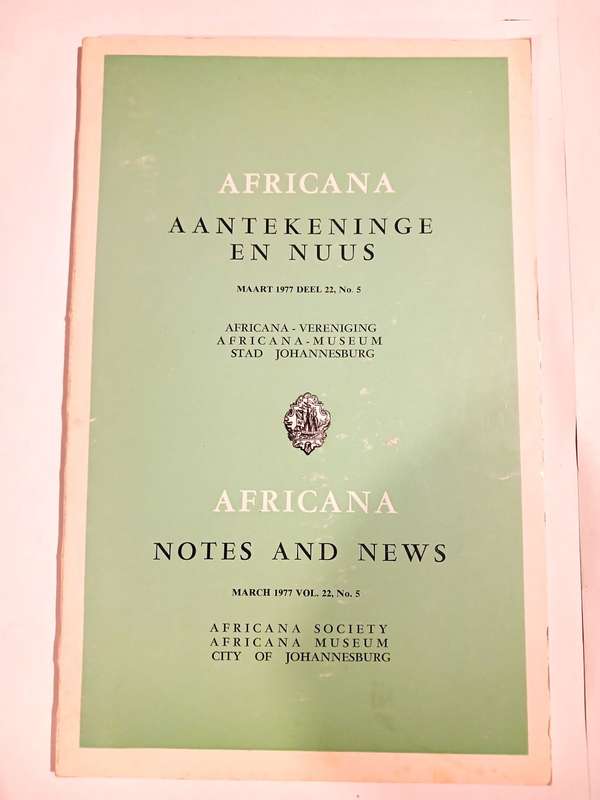 Africana Notes and News, March 1977 Vol. 22, No. 5