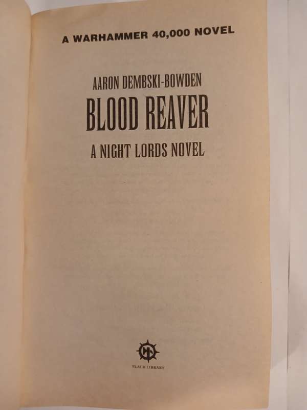 Blood Reaver by Aaron Dembski-Bowden, A Warhammer 40,000 Novel