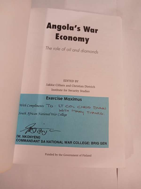 Angola`s War Economy, The Role of Oil and Diamonds edited by Jakkie Cilliers and Christiaan Dietrich