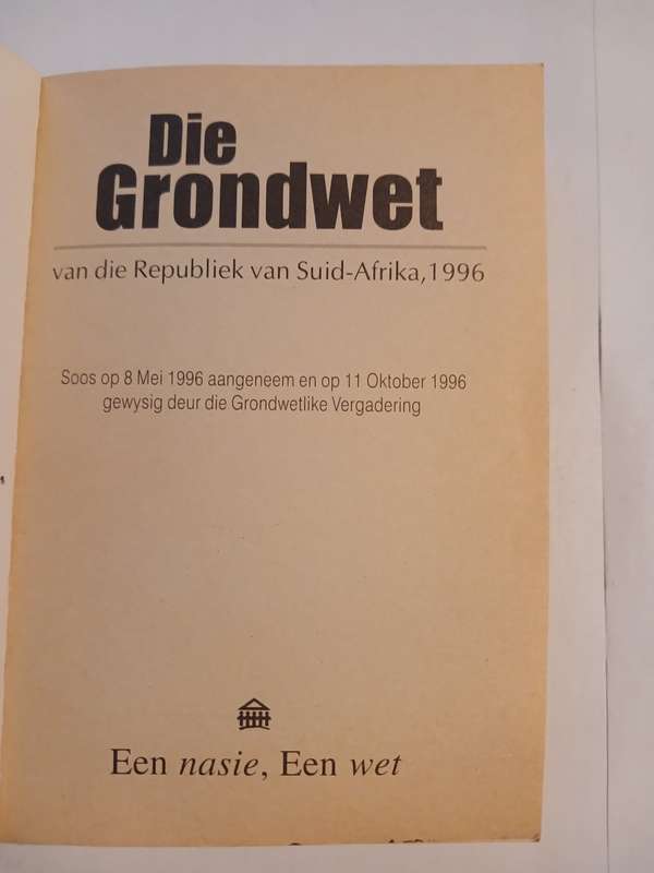 Die Grondwet van die Republiek van Suid-Afrika 1996