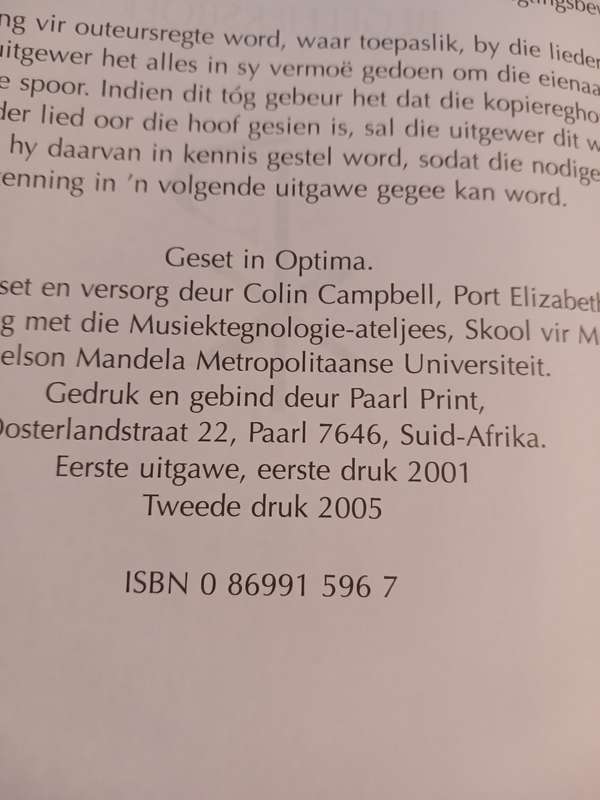 Liedboek van die Kerk, Begeleiersboek, 2005