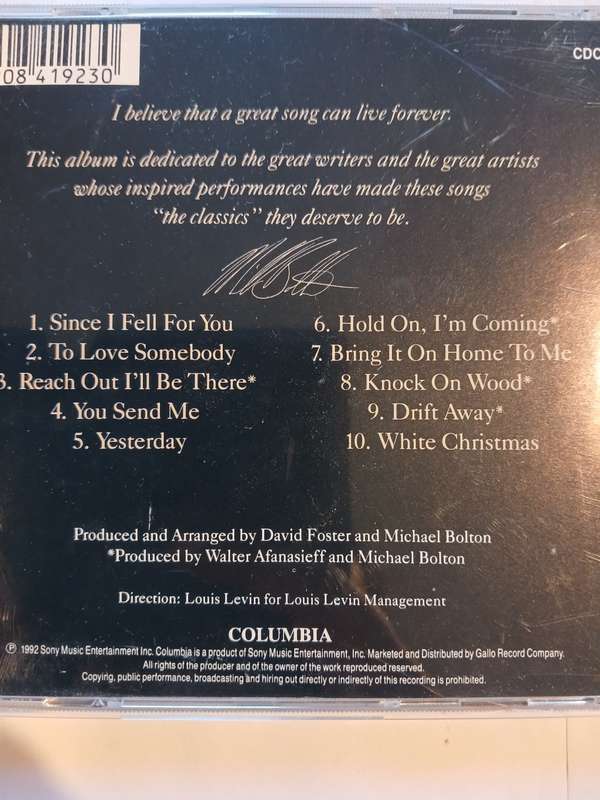 Michael Bolton, Timeless, The Classics CD