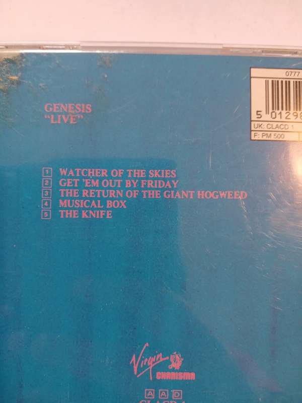 Genesis, `Live` CD