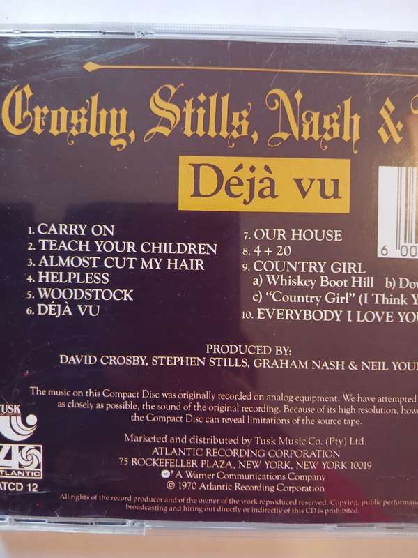 Crosby, Stills, Nash & Young, Deja Vu CD