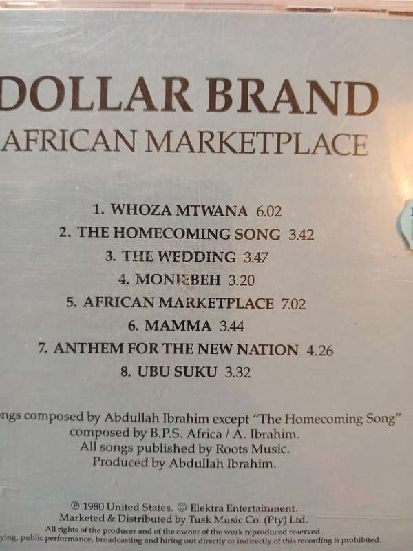 Dollar Brand, African Marketplace CD