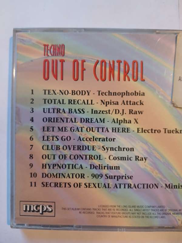 Techno, Out of Control CD