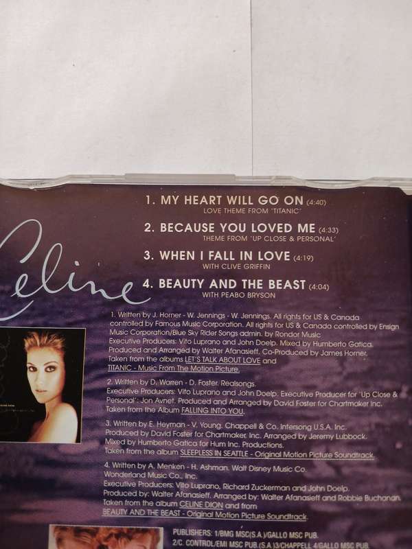 Celine Dion, My Heart Will go On CD single