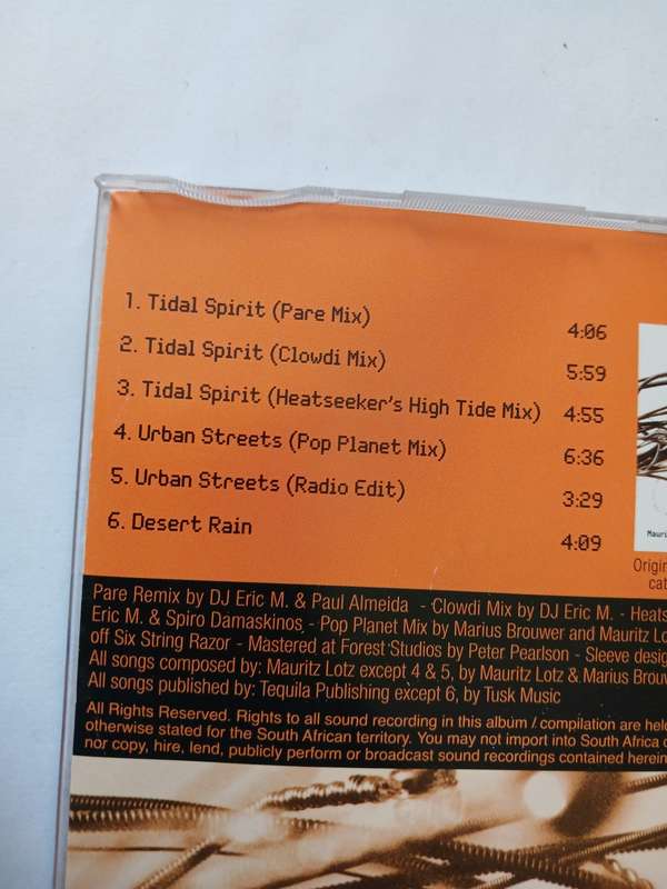 Mauritz Lotz, Tidal Spirit CD single