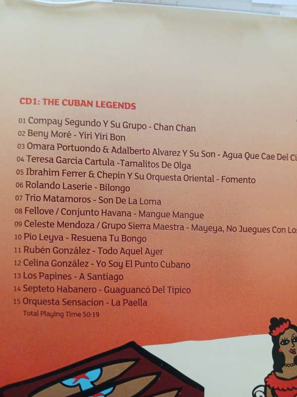 Cafe Cuba, CD1 The Cuban Legends CD, UK