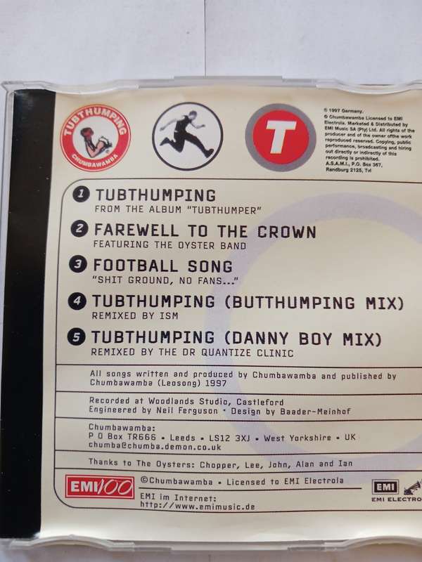 Chumbawamba, Tubthumping CD single