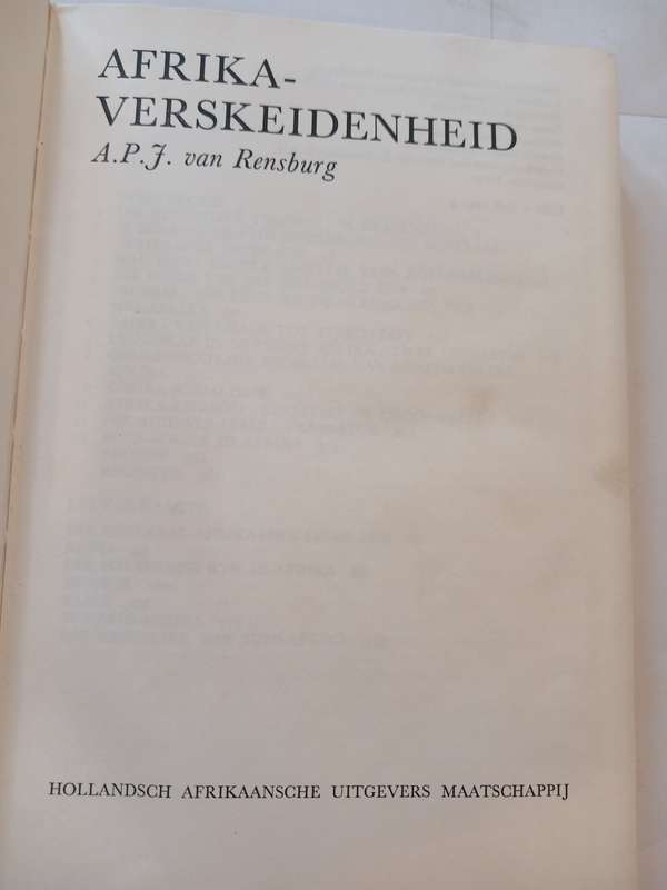 Afrika-Verskeidenheid deur A.P.J. Van Rensburg