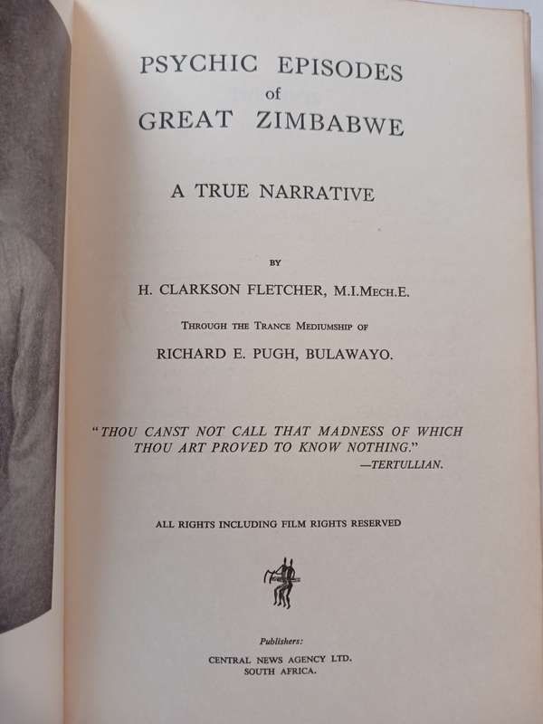 Psychic Episodes of Great Zimbabwe by H. Clarkson Fletcher