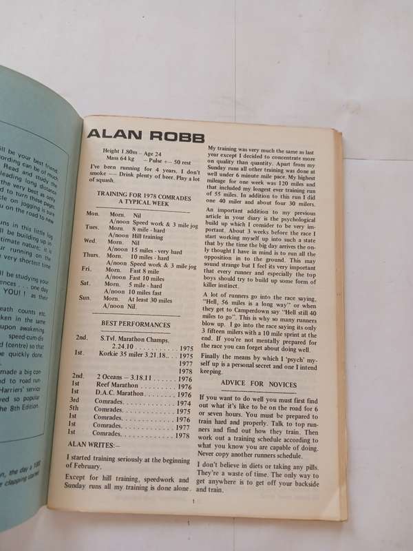 The Distance Runners Log, September 1978