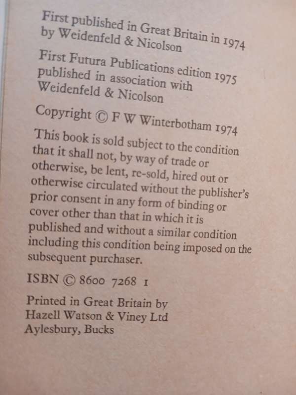 The Ultra Secret by F.W. Winterbotham