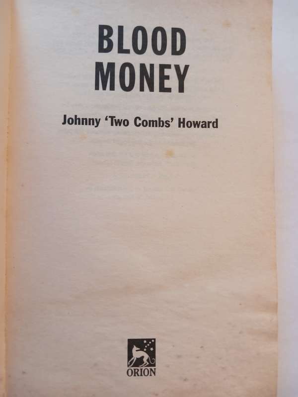 Blood Money, An SAS Novel by Johnny `Two Combs` Howard