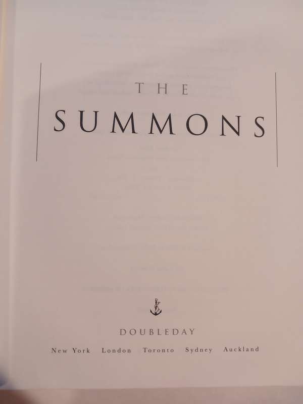 The Summons by John Grisham, First Edition