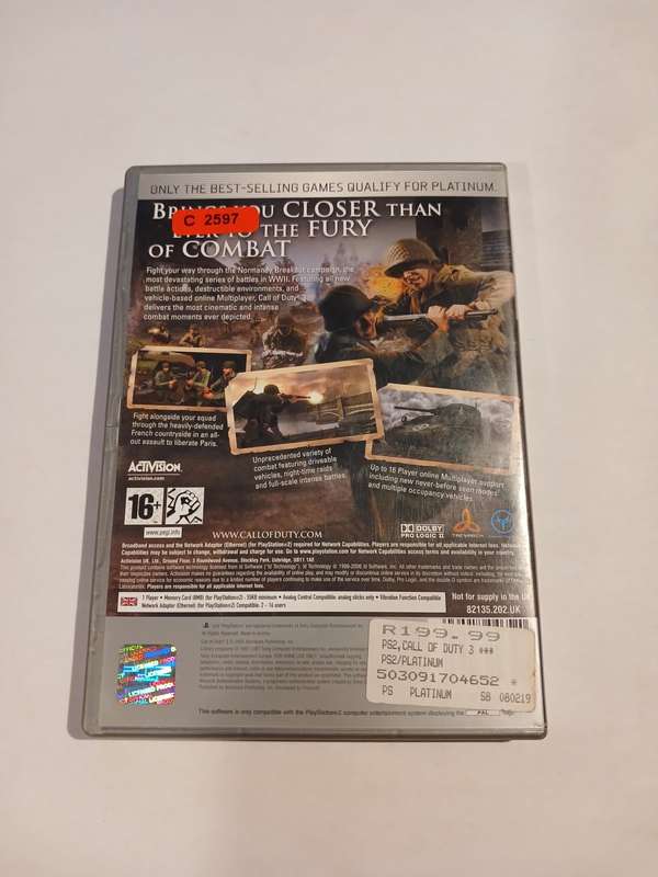 Playstation 2, Call of Duty 3, Platinum