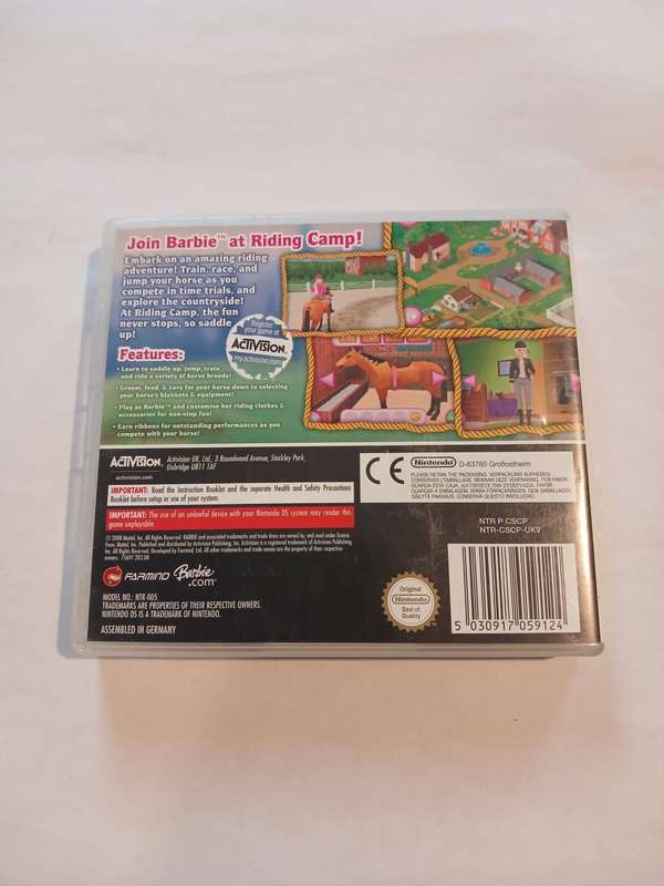 Nintendo DS, Barbie Horse Adventures, Riding Camp