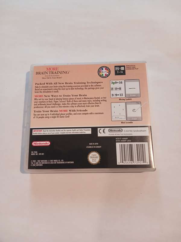 Nintendo DS, More Brain Training from Dr Kawashima