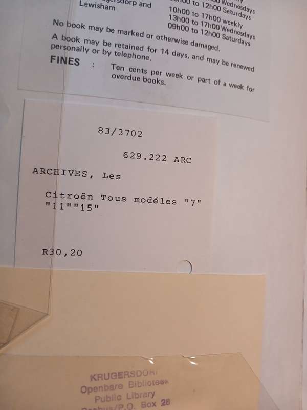 Les Archives du Collectionneur, Citroen Tous Modeles `7` `11` `15`